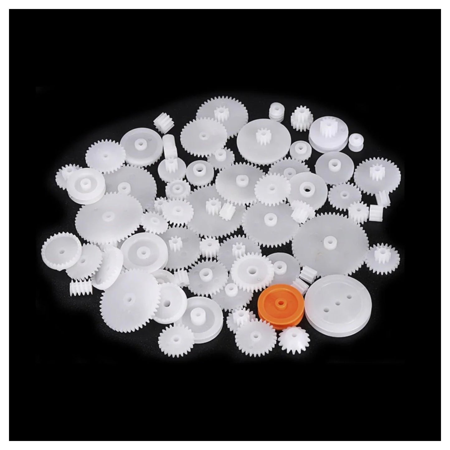 64 Kinds Plastic Gears Set Worm Shaft Crown Axle Sleeve Spindle Car Kits Motor Gearbox Reduction Model Drive Kit - - Asia Sell