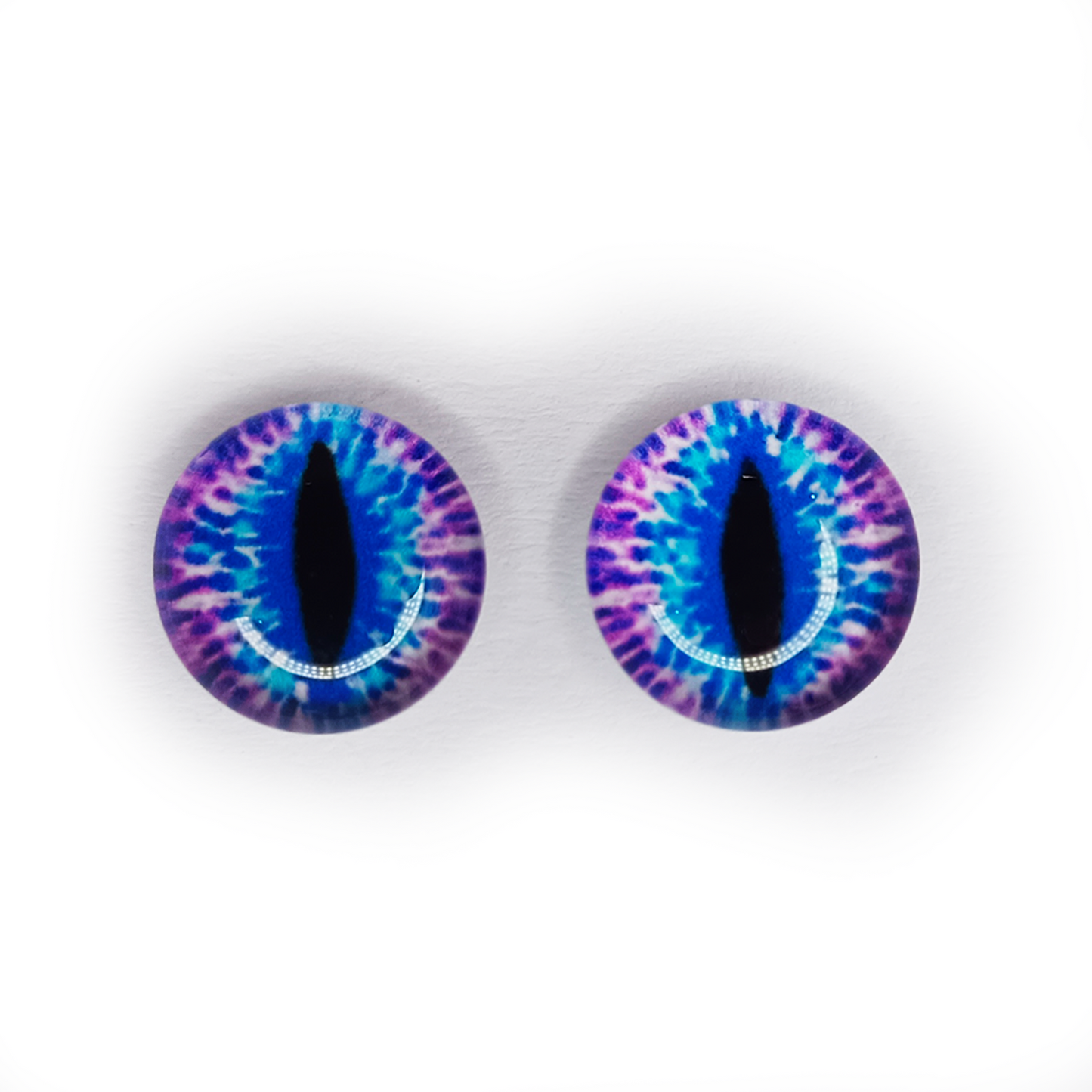 Pair of colorful cat eye lenses on a white background | Asia Sell