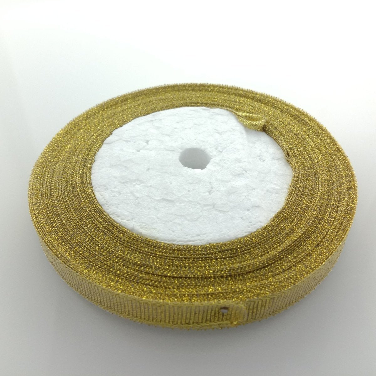 6mm-50mm Gold Silver Ribbon 22m Wedding Christmas Decoration Gift Wrapping Craft - Gold 10mm - Asia Sell