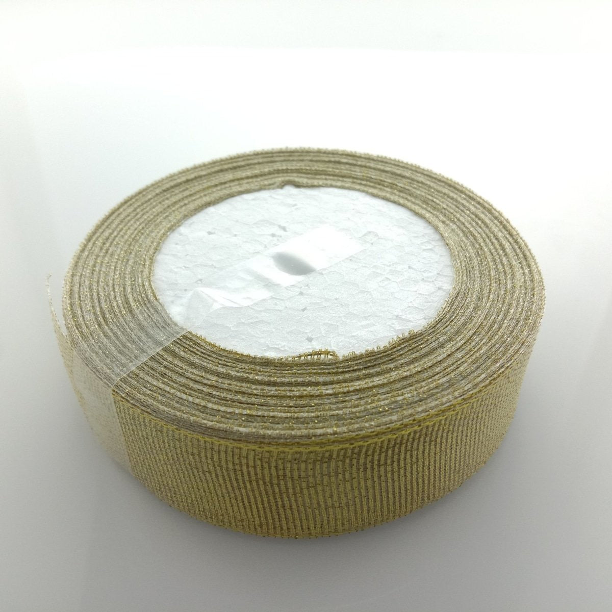 6mm-50mm Gold Silver Ribbon 22m Wedding Christmas Decoration Gift Wrapping Craft - Gold 25mm - Asia Sell