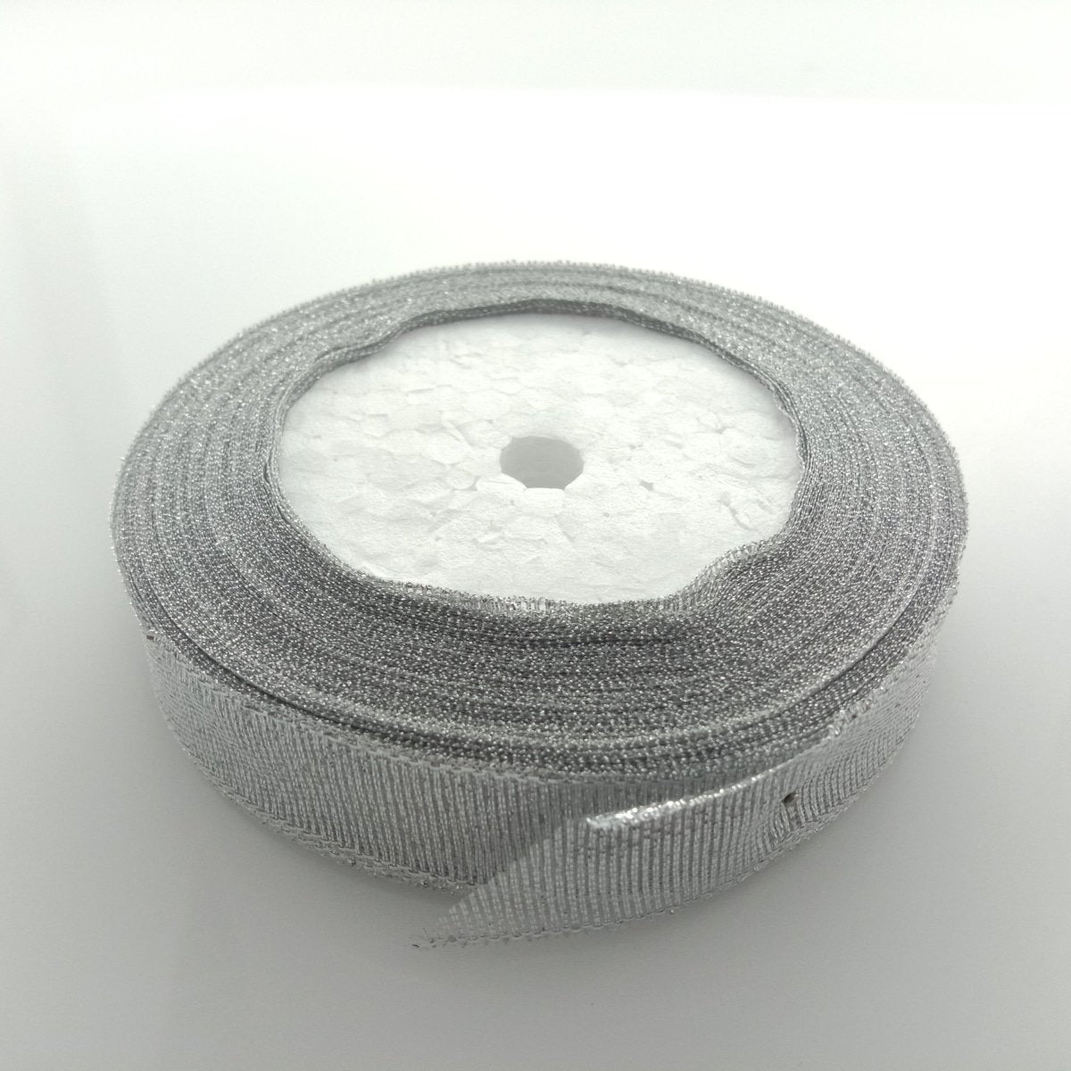 6mm-50mm Gold Silver Ribbon 22m Wedding Christmas Decoration Gift Wrapping Craft - Silver 15mm - Asia Sell