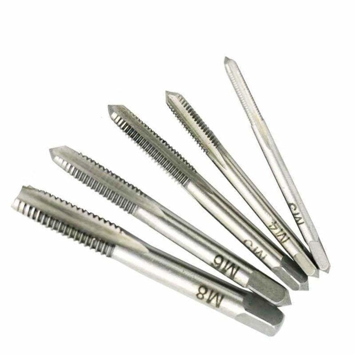 6pcs Machine Tap Die Wrench Set M3 M4 M5 M6 M8 Tap Drill Straight Fluted Tool - - Asia Sell