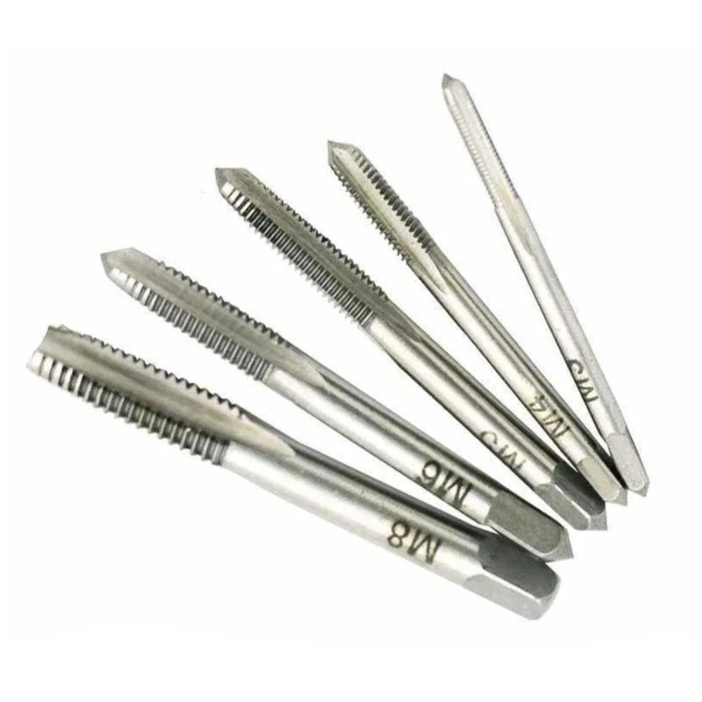6pcs Machine Tap Die Wrench Set M3 M4 M5 M6 M8 Tap Drill Straight Fluted Tool - - Asia Sell