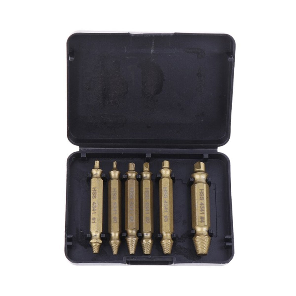 6pcs Titanium Broken Bolt Damaged Screw Remover Extractor Drill Bits Stud Reverse Tool - - Asia Sell