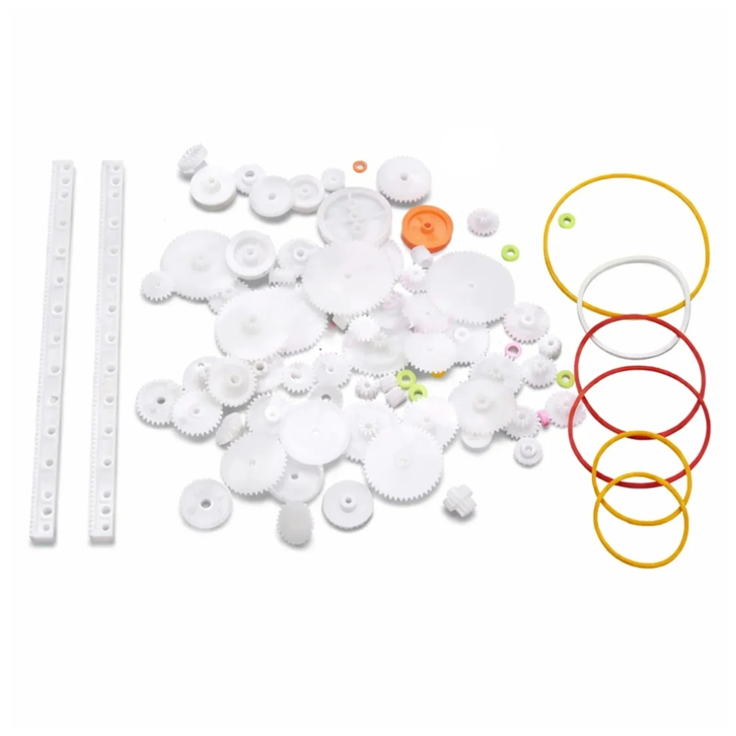 75pcs Plastic Crown Single Double Worm Gear Belt Pulley DIY Set Gears Motor