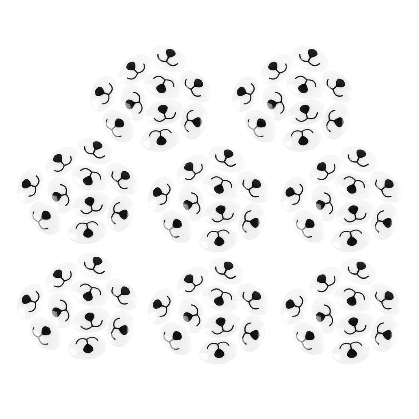 27mm Plastic Safety Dog Noses Teddy Noses for Scrapbooking Card Making White Oval Shape - 80 Pieces - Asia Sell