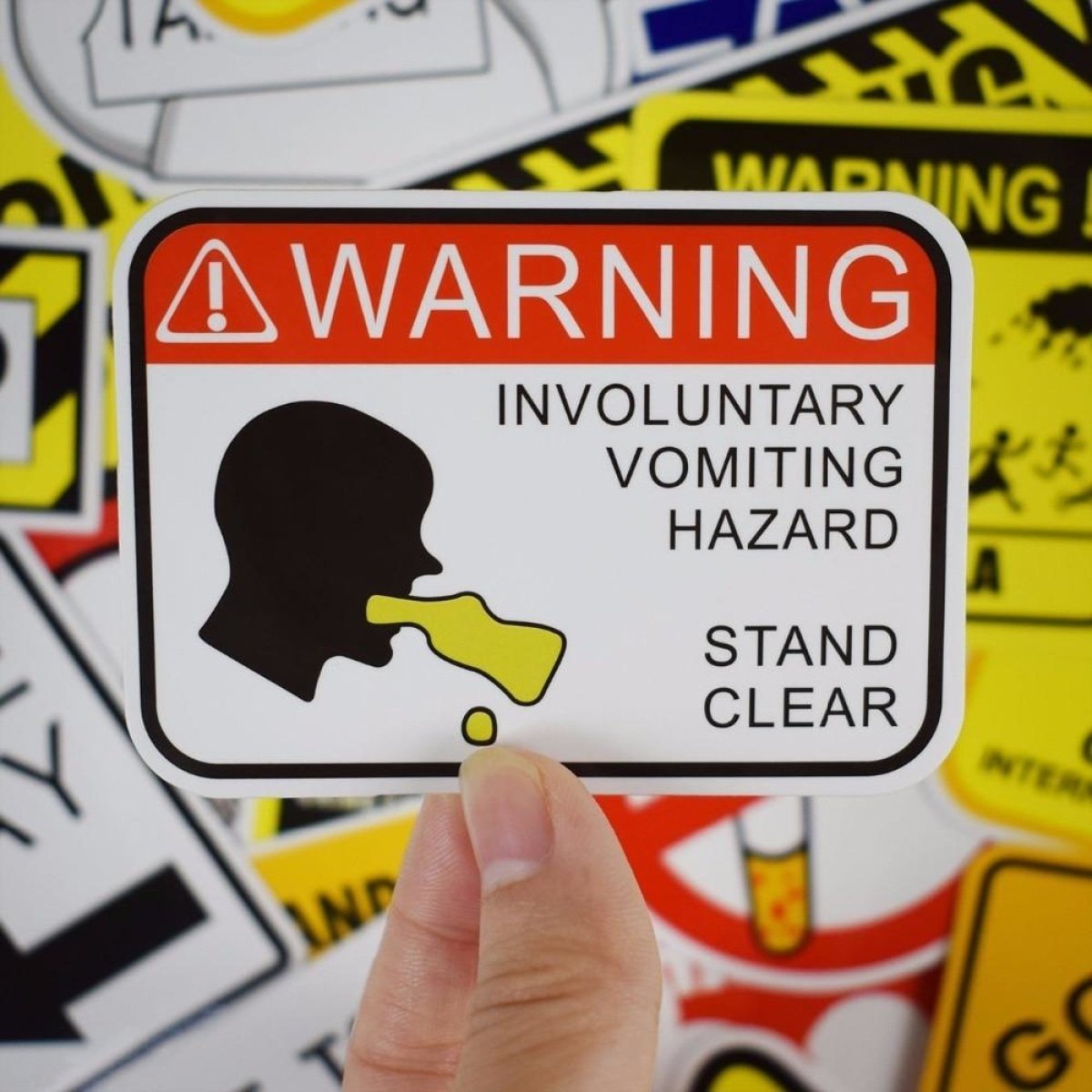 80pcs Warning Stickers Danger Banning Signs Reminder Waterproof Decals Sticker - - Asia Sell
