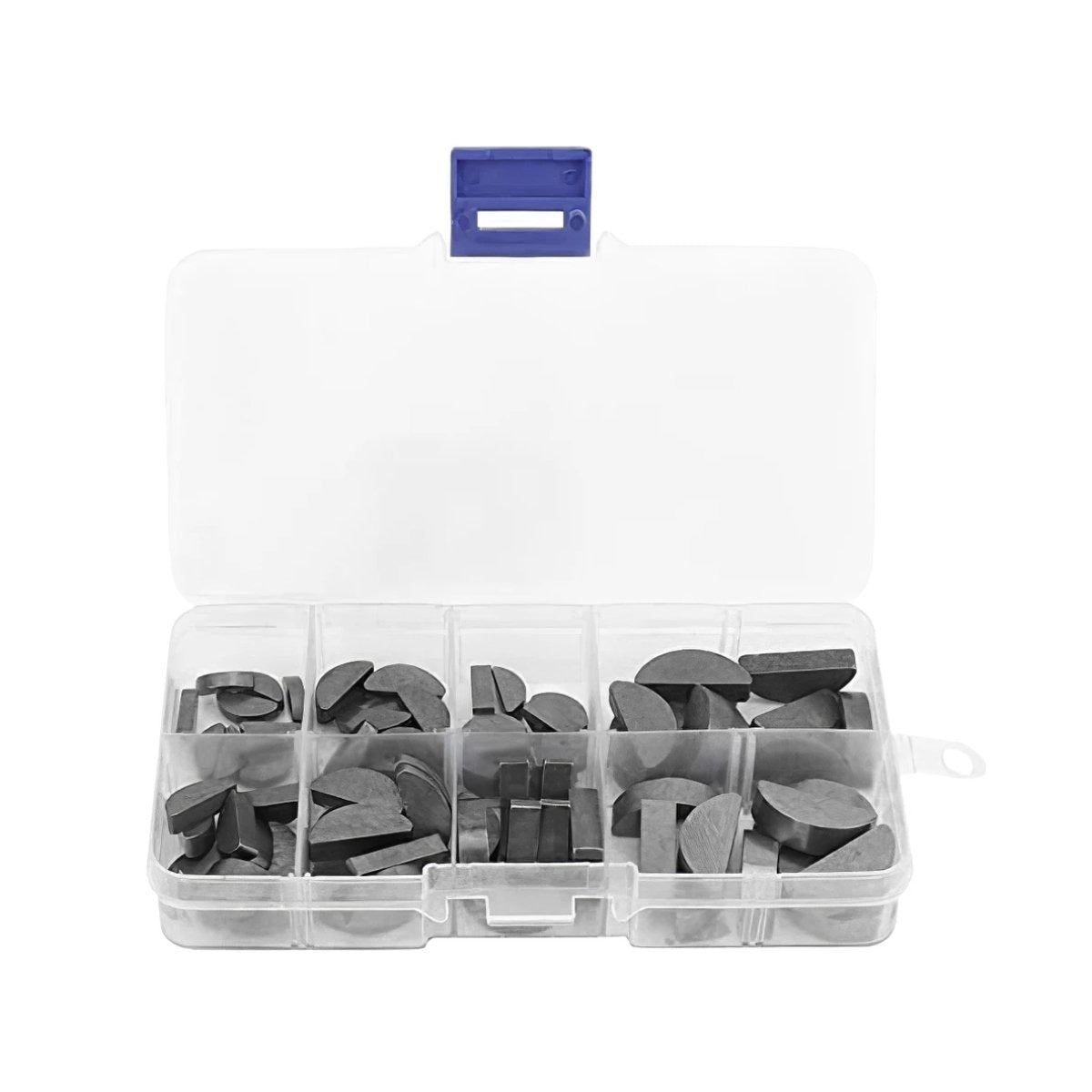80pcs Woodruff Key Set Carbon Steel Semicircle Bond Key Kit Different 17 Sizes Tool - - Asia Sell