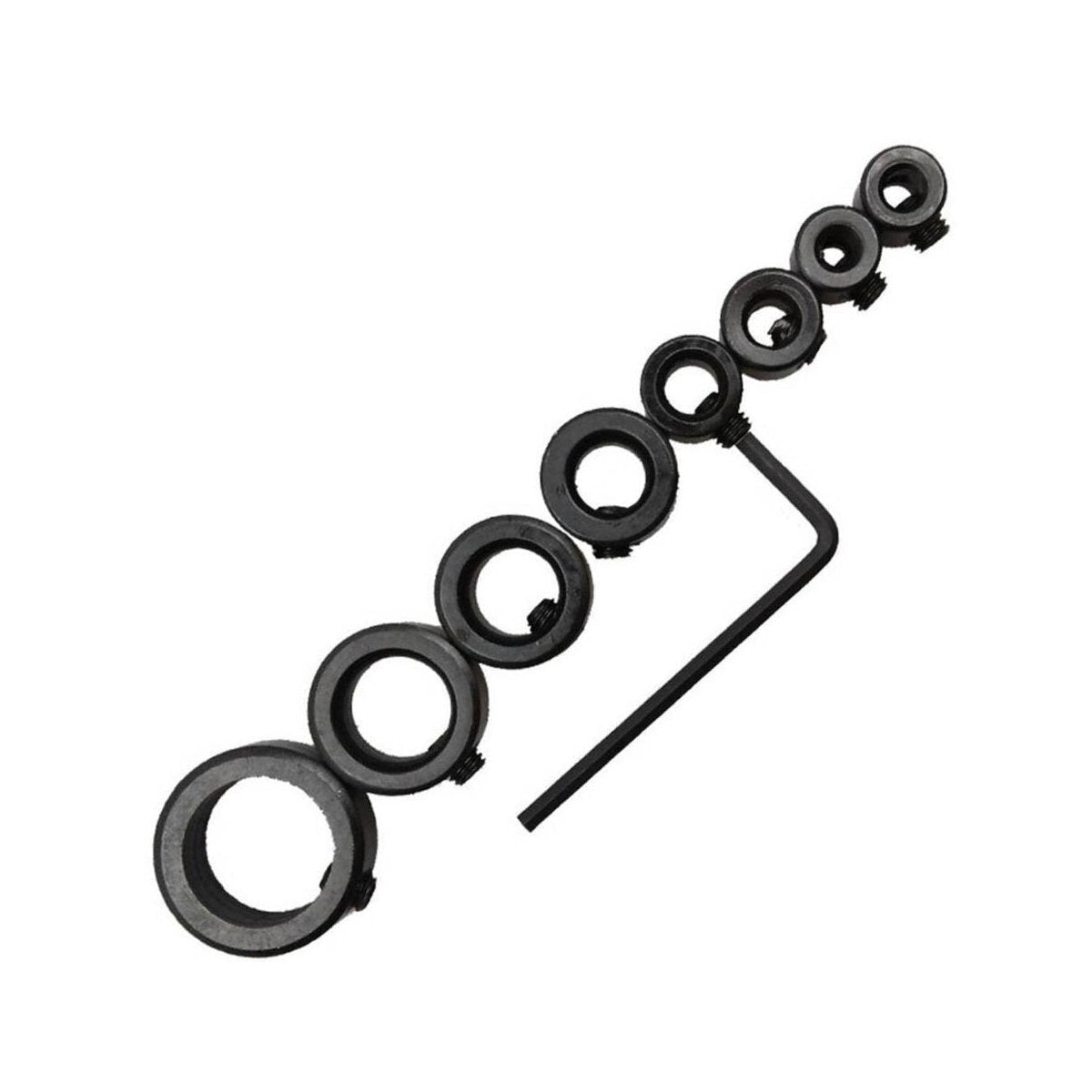 8pcs Hex Wrench Fixed Depth Drilling For Drill Bits 8 Sizes Collars Carbon Steel 3-16mm Tool - - Asia Sell