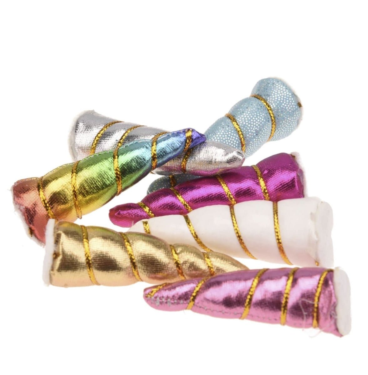 9pcs Mixed Coloured Unicorn Horns DIY Horn Headband Rainbow No String 6cm Party Craft Costume Mask Toy - - Asia Sell