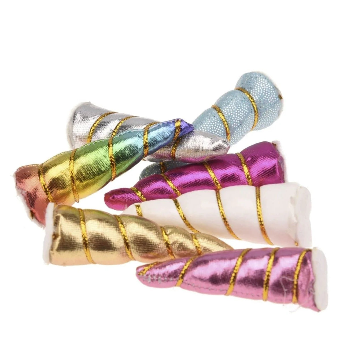 9pcs Mixed Coloured Unicorn Horns DIY Horn Headband Rainbow No String 6cm Party Craft Costume Mask Toy - - Asia Sell