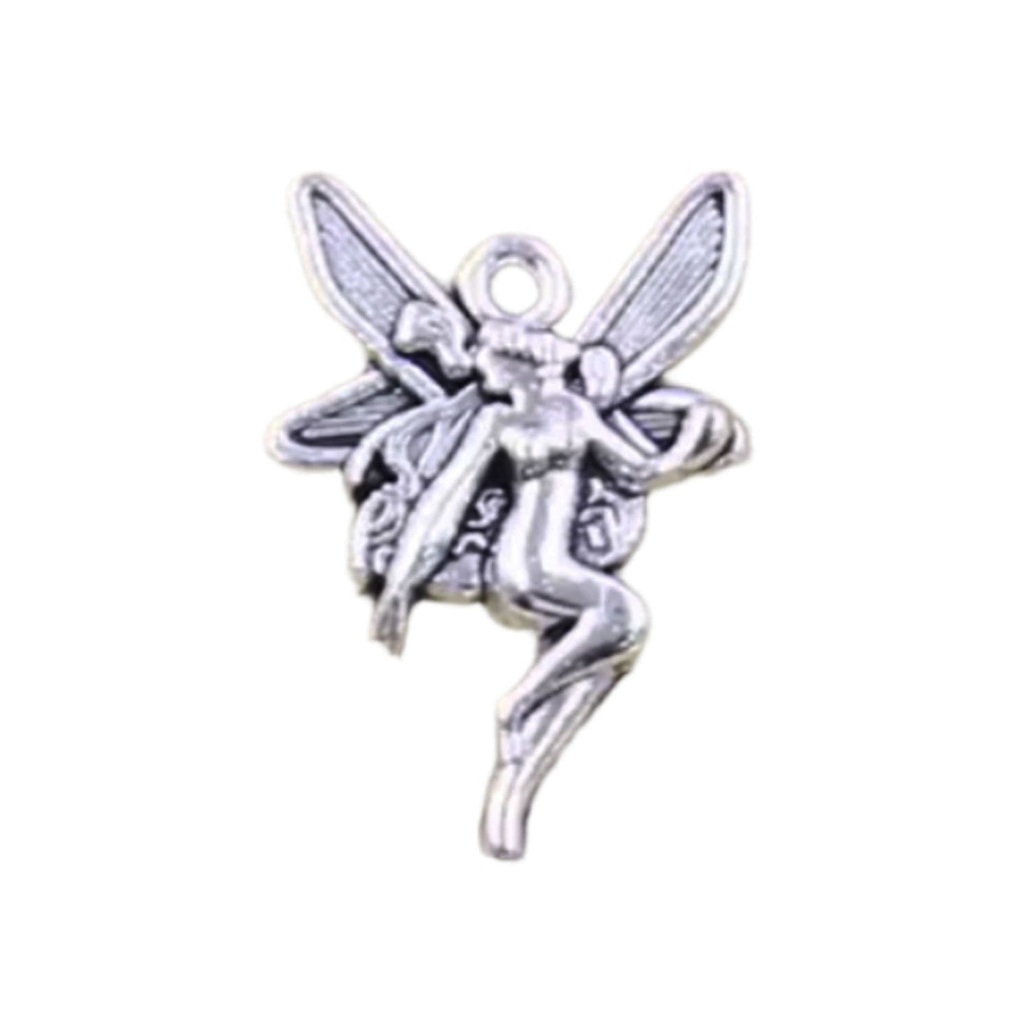Charms Fairy Angel Moon Star 25x14mm Pendant Tibetan Bronze Silver DIY For Necklace | Silver 2 | Asia Sell