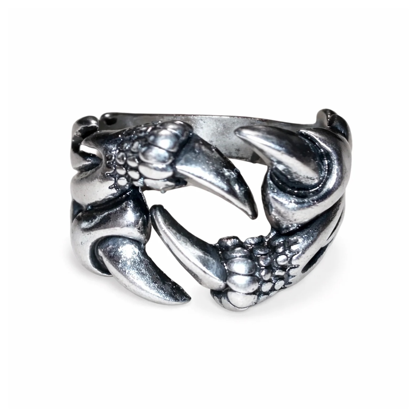 Dragon Claw Head Evil Skull Ring Halloween Men's Ring Vintage Rings Black Silver Colour - Type 4 Size 10 U.S. 62mm Adjustable