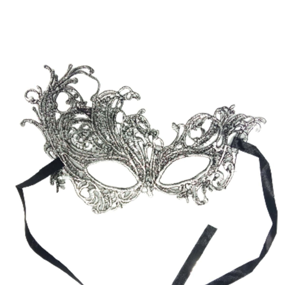 Eye Mask Sexy Lace Venetian Masquerade Ball Halloween Party Fancy Dress Costume - Silver - Asia Sell