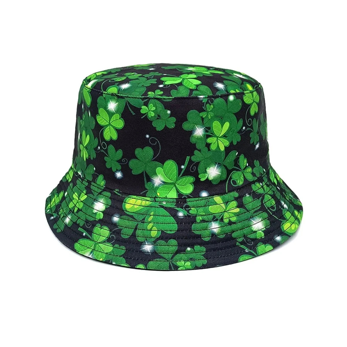 Flower Clover Patterened Double Sided Bucket Hat Travel Sun Hat Bowl Hat for Men Women | Main Image | Asia Sell