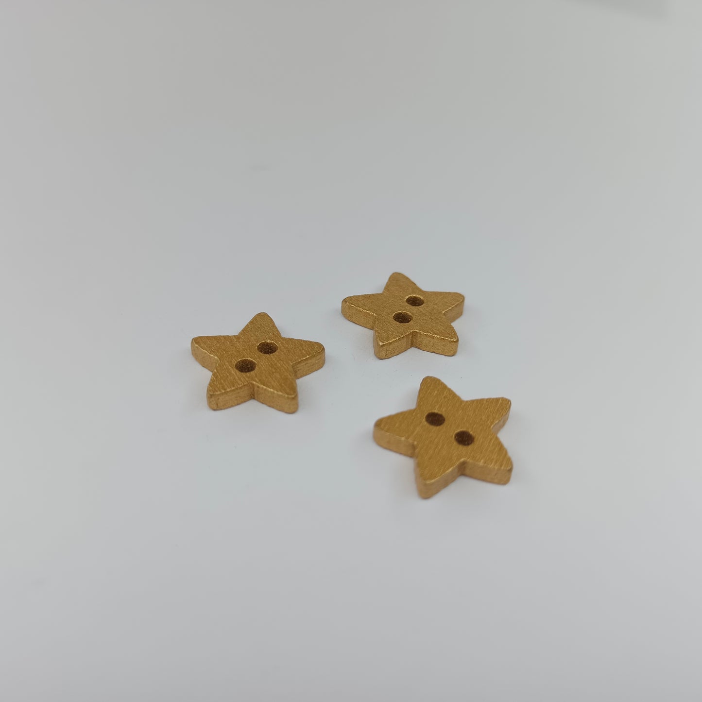 20-100pcs Silver Gold Star Wood Buttons 2 Holes Sewing Baby Clothing Wooden Button 13mm