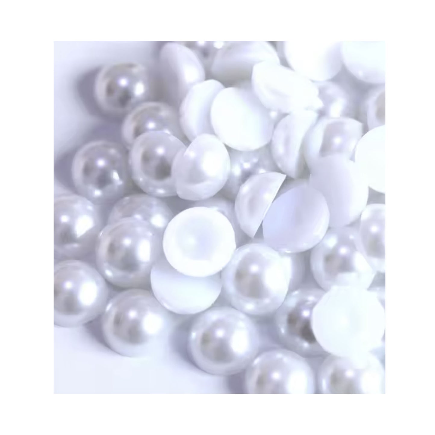 Imitation ABS Pearl Beads Flat Back 14-14mm White Cabochon Half Round Bead Scrapbook Decoration DIY Jewelry | Asia Sell