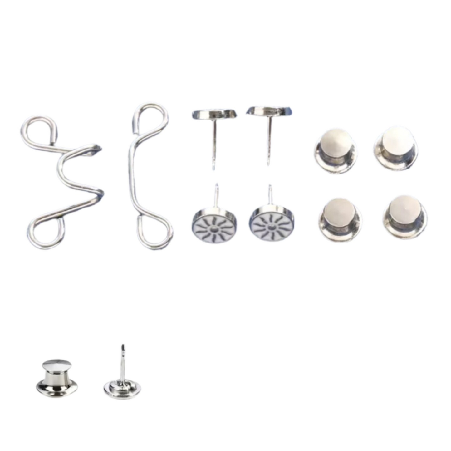 Jeans Pants Waist Buckle Hook Snap Button Clip Clasp Removable Detachable Clothing Sewing Tool 32mm Silver White Sunflower Asia Sell