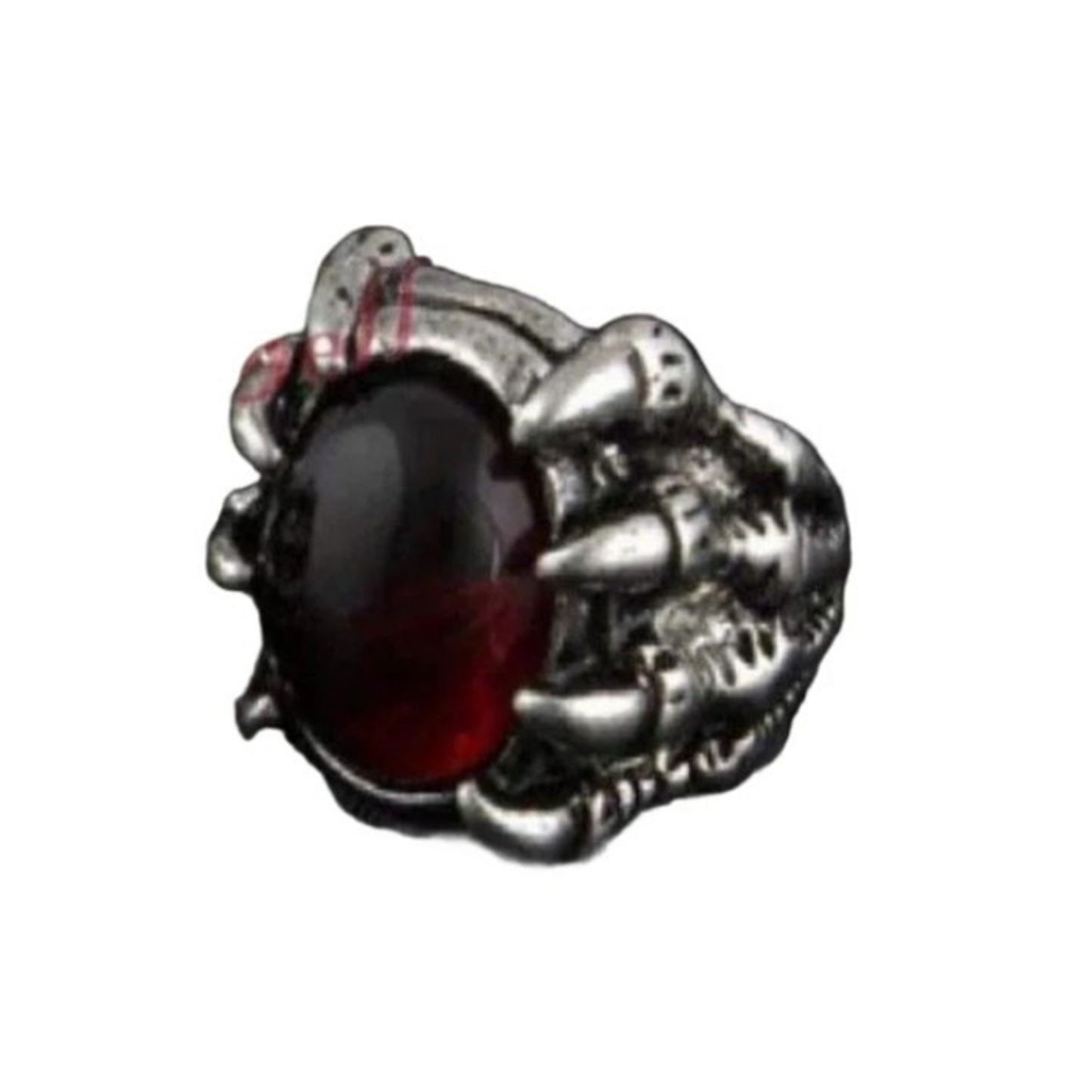 Mens Fashion Red Black Skull Dragon Claw Finger Ring Punk Size 8-11 U.S.