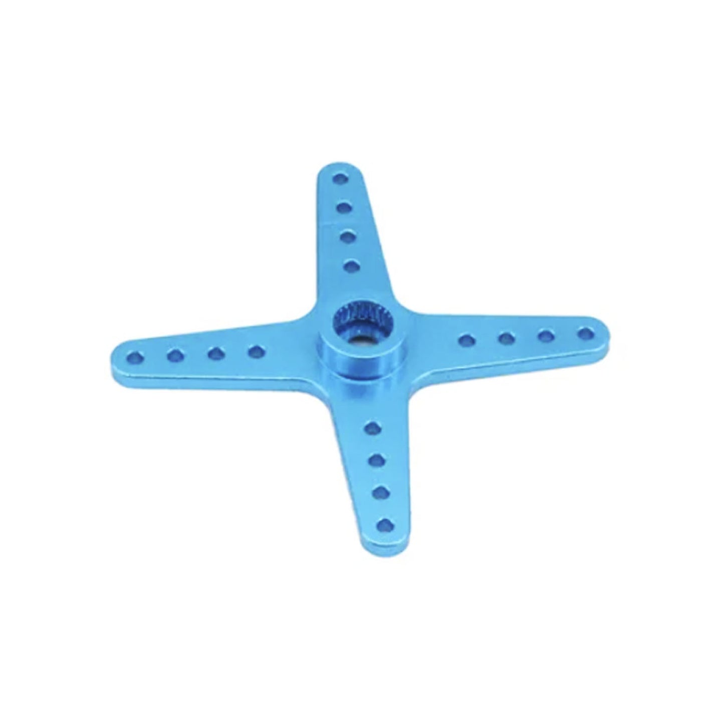 RC Model 25T Metal Servo Arm Horn - Blue Quad Arm - Asia Sell