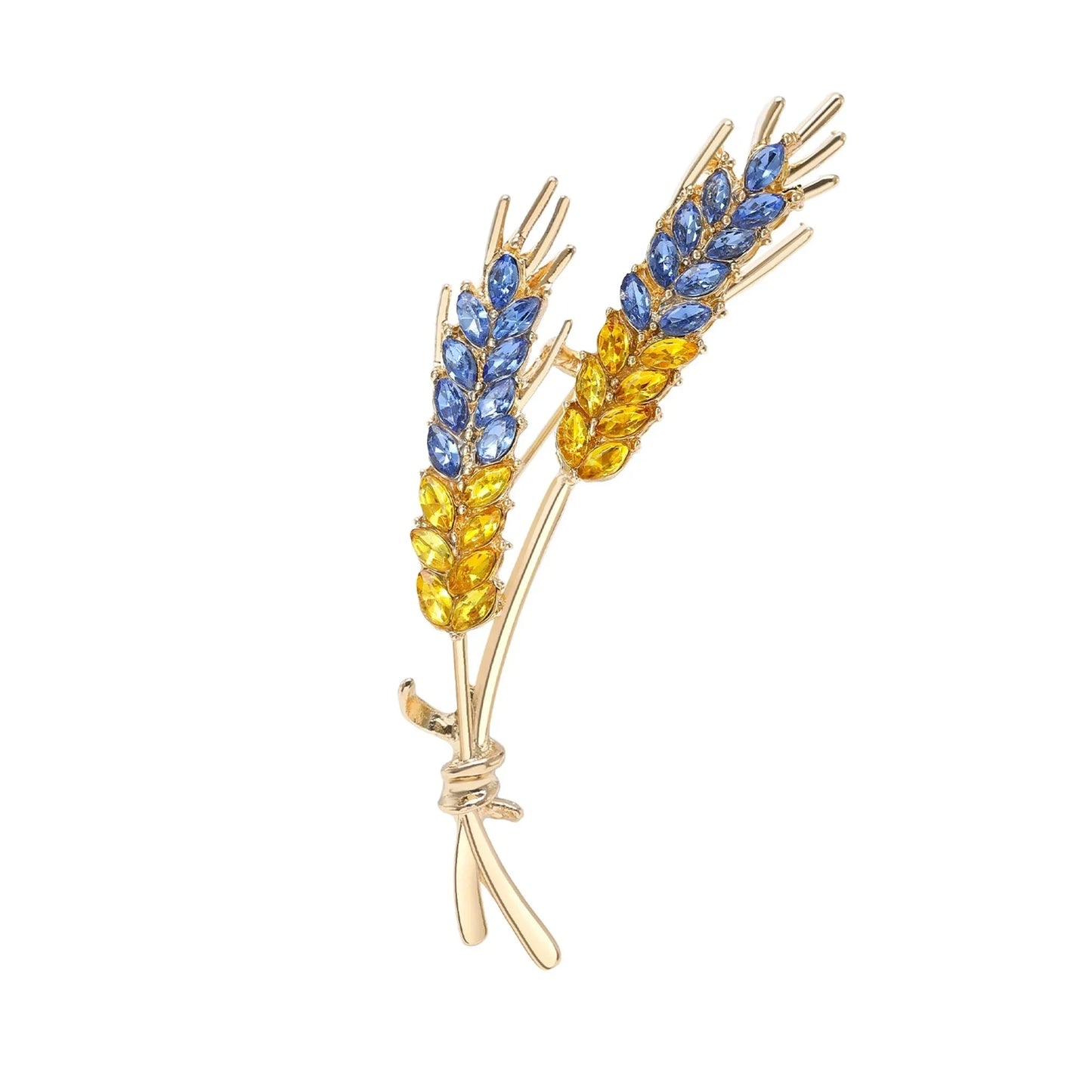 Rhinestone Ear of Wheat Brooches Plant Pin Backing Main Image | Asia Sell