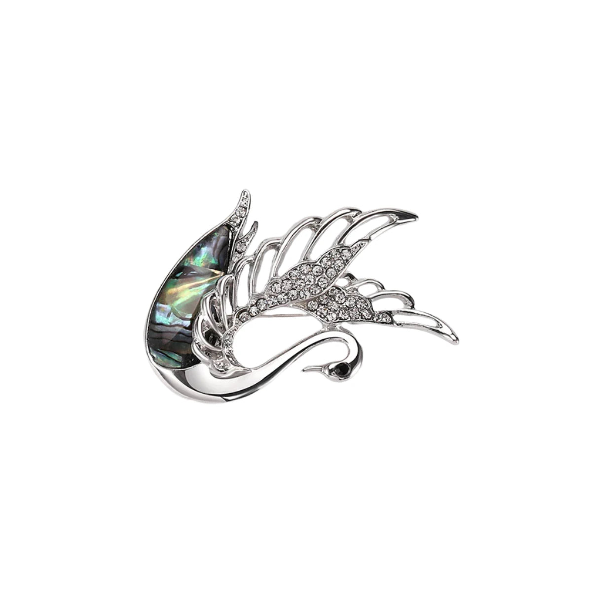 4.7cm Swan Brooch Unisex Animal Pin Backed Office Party Casual Accessory Gift Shiny
