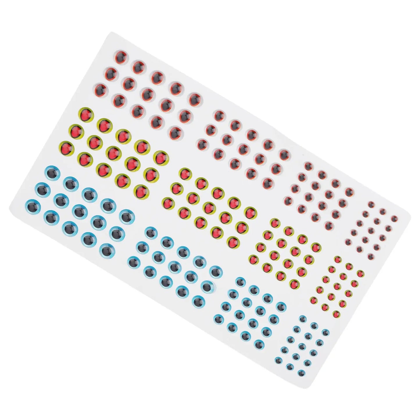 183pcs Fishing Lure Eyes Holographic 3D 3-6mm Artificial Fish Eyes Stickers Tackle Fishing Scrapbooking Cards