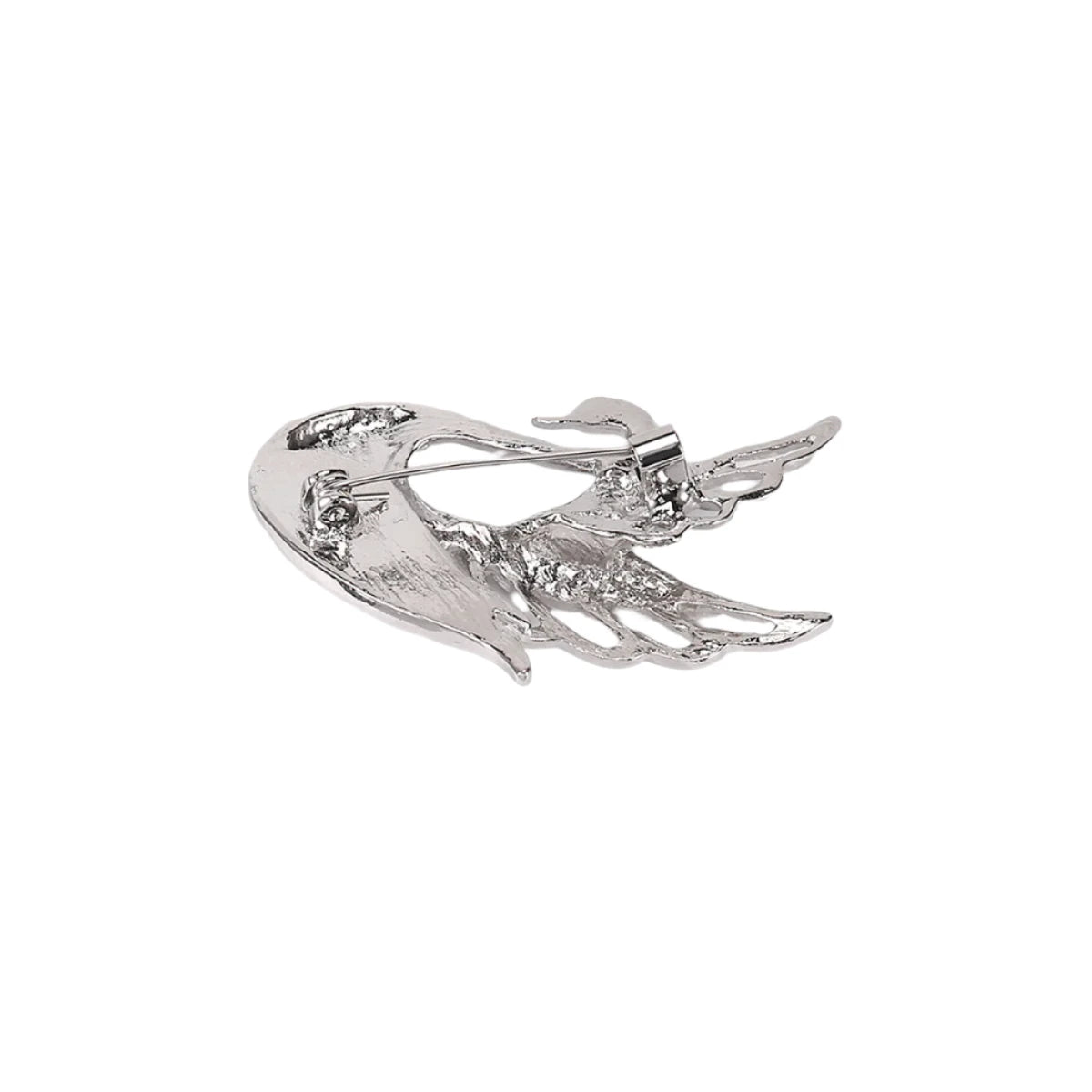 4.7cm Swan Brooch Unisex Animal Pin Backed Office Party Casual Accessory Gift Shiny