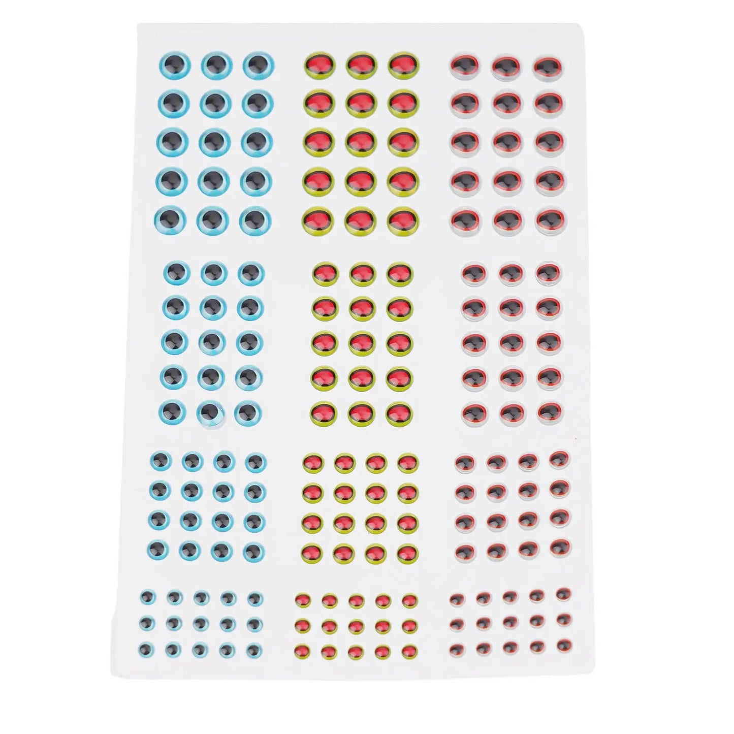 183pcs Fishing Lure Eyes Holographic 3D 3-6mm Artificial Fish Eyes Stickers Tackle Fishing Scrapbooking Cards