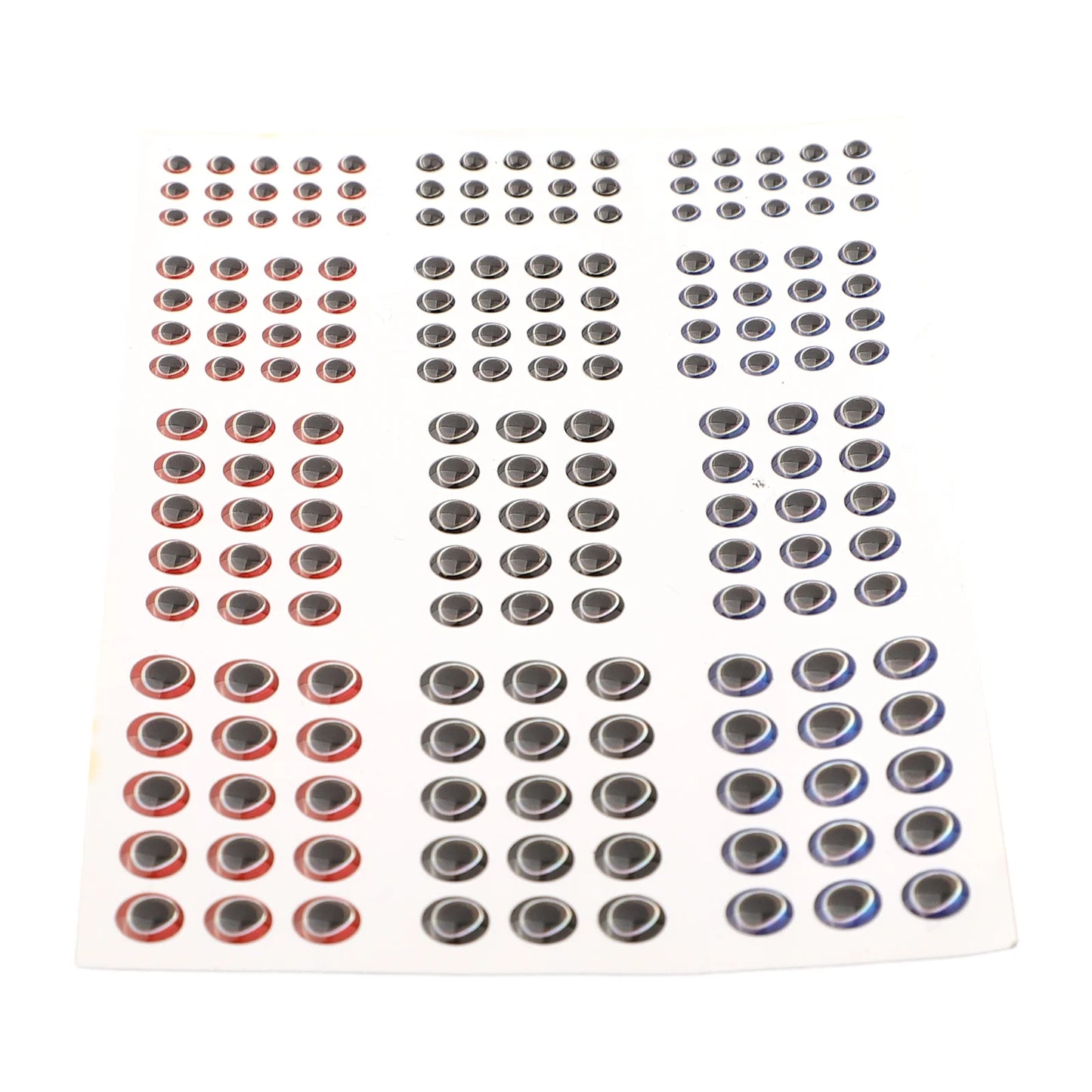 183pcs Fishing Lure Eyes Holographic 3D 3-6mm Artificial Fish Eyes Stickers Tackle Fishing Scrapbooking Cards