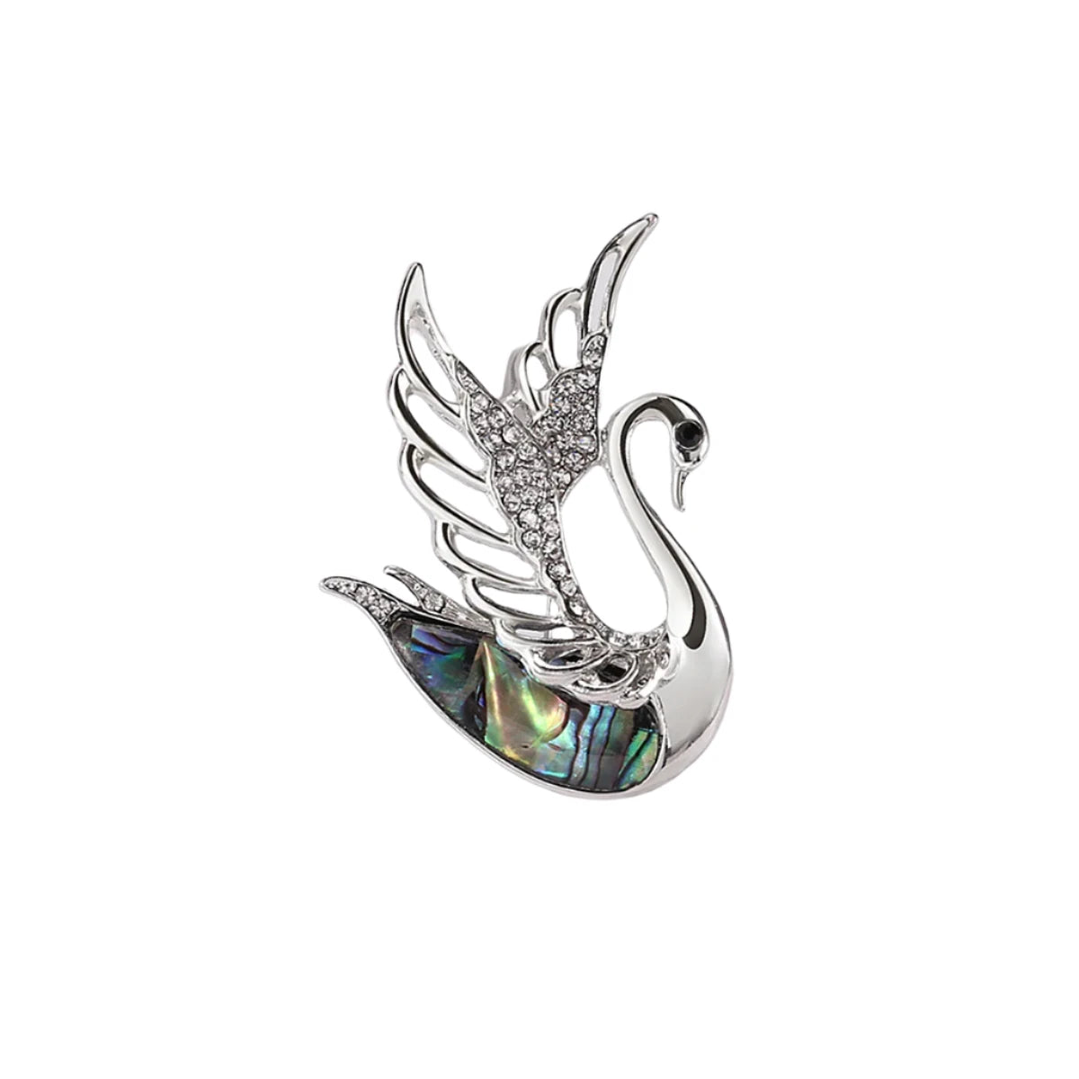 4.7cm Swan Brooch Unisex Animal Pin Backed Office Party Casual Accessory Gift Shiny