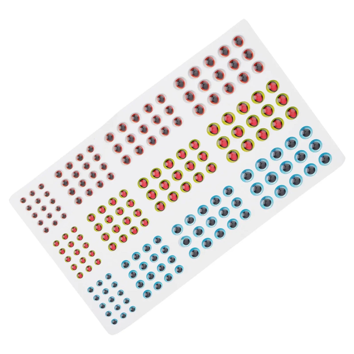 183pcs Fishing Lure Eyes Holographic 3D 3-6mm Artificial Fish Eyes Stickers Tackle Fishing Scrapbooking Cards