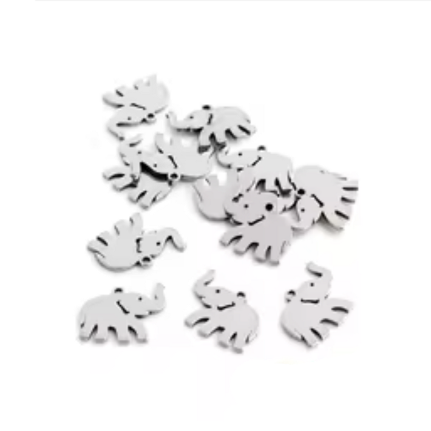 30pcs Stainless Steel Single Double Loops Star Tree Heart Cute Charms Pendant DIY Jewellery Findings for Necklace Bracelet No Fade