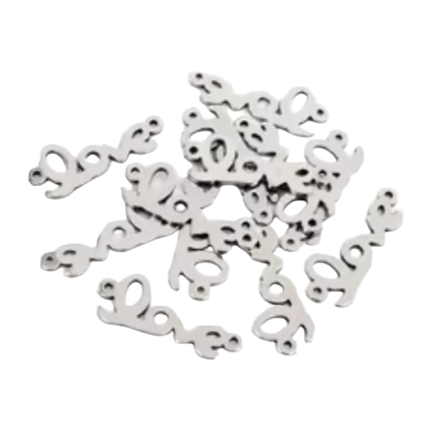 30pcs Stainless Steel Single Double Loops Star Tree Heart Cute Charms Pendant DIY Jewellery Findings for Necklace Bracelet No Fade