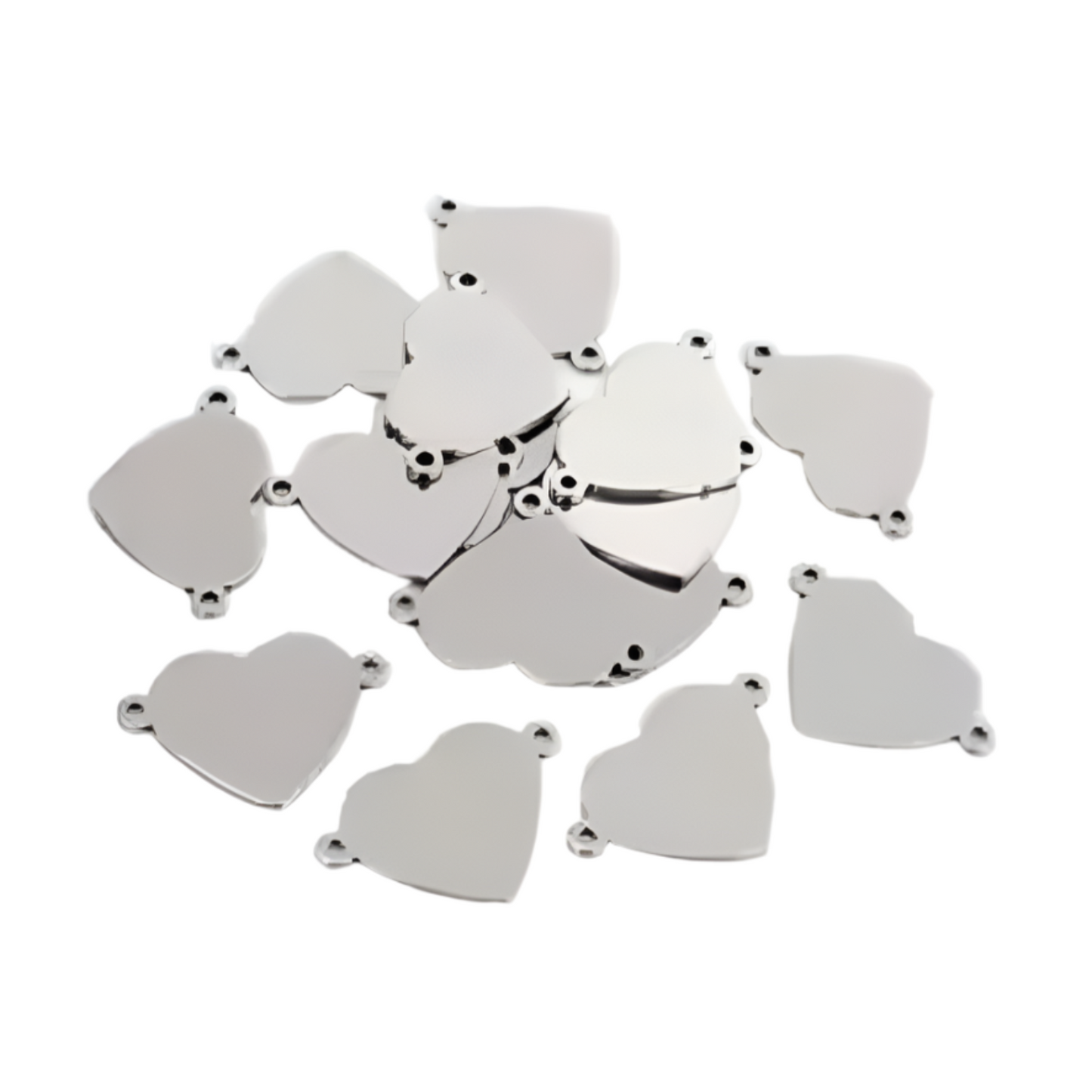 30pcs Stainless Steel Single Double Loops Star Tree Heart Cute Charms Pendant DIY Jewellery Findings for Necklace Bracelet No Fade