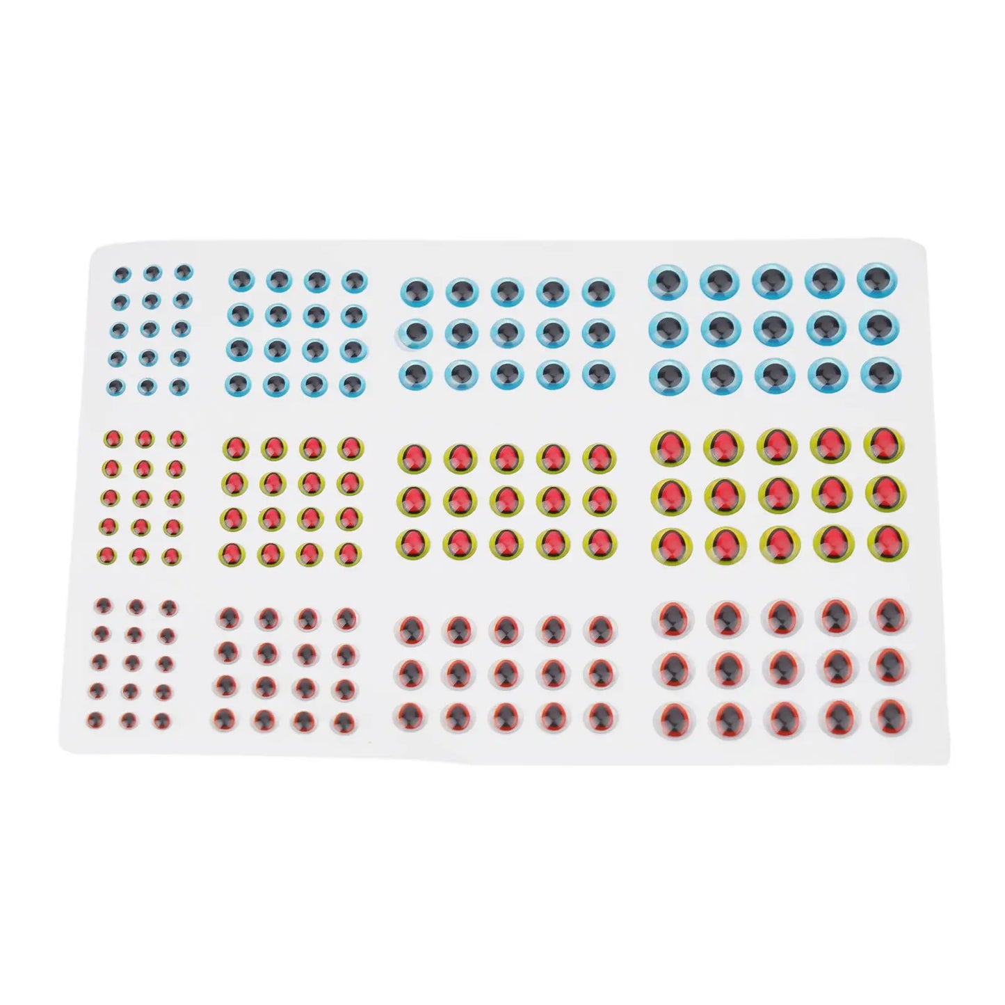 183pcs Fishing Lure Eyes Holographic 3D 3-6mm Artificial Fish Eyes Stickers Tackle Fishing Scrapbooking Cards
