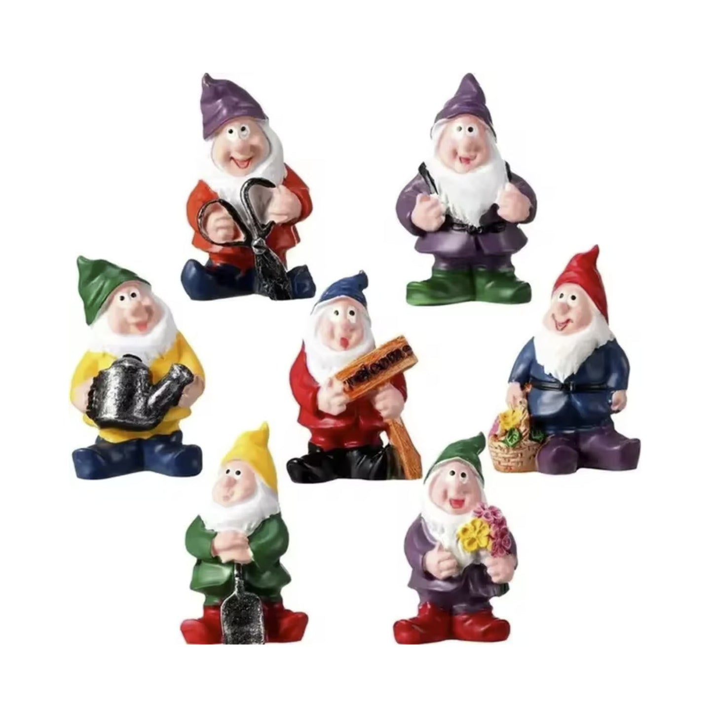 Mini Drunk Elves Garden Dwarves Gnomes Figurines Funny Elf Christmas Ornament Dwarf | Set of 7pcs | Asia Sell
