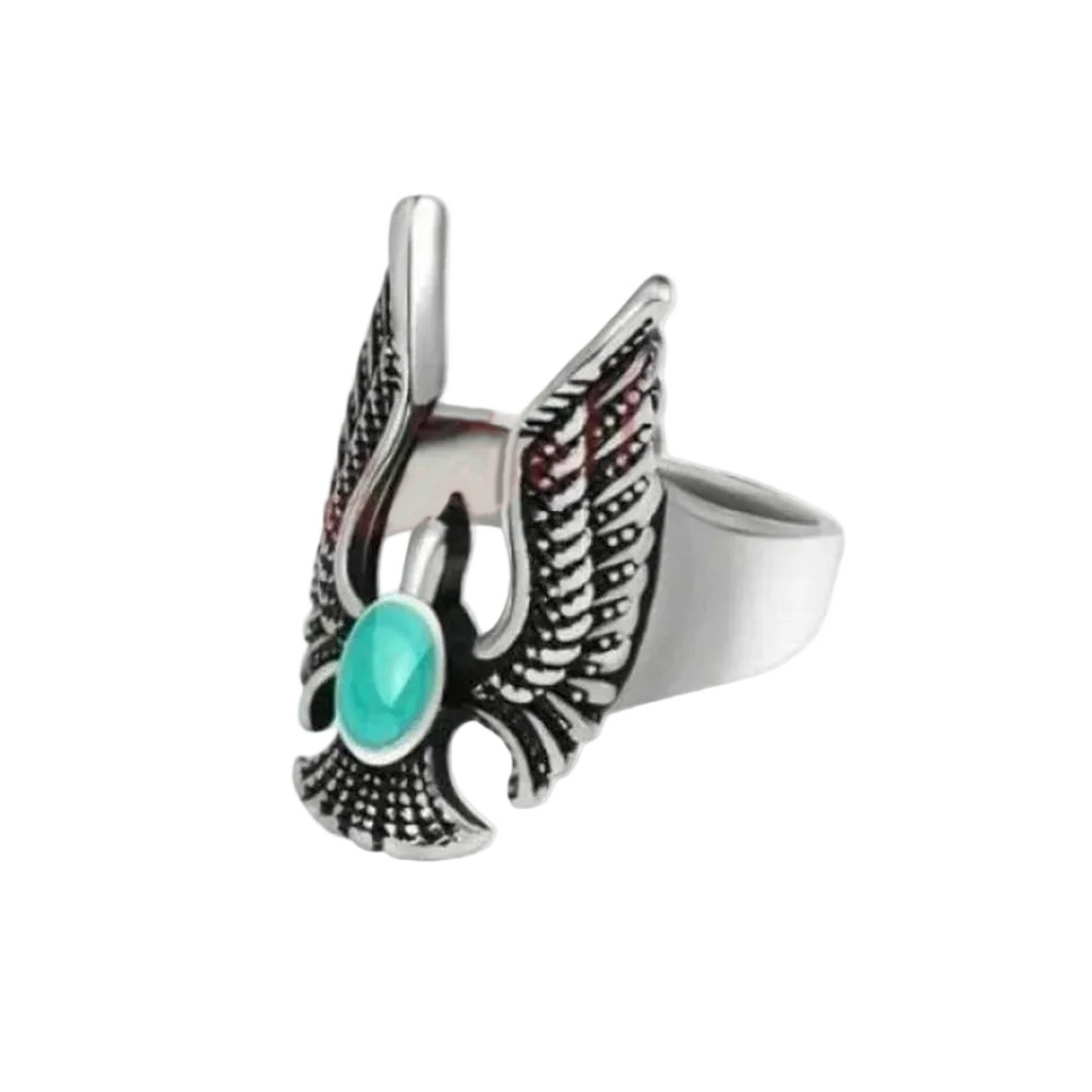 Stainless Steel Retro Eagle Bird Wings Open Ring Mens Jewellery Fashion Gold