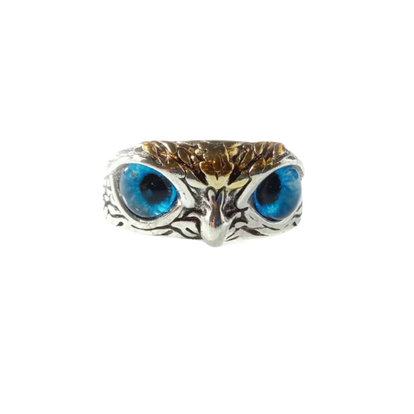 Owl Bird Ring Kids Adjustable | Blue Eyes Gold Colour Forehead | Asia Sell