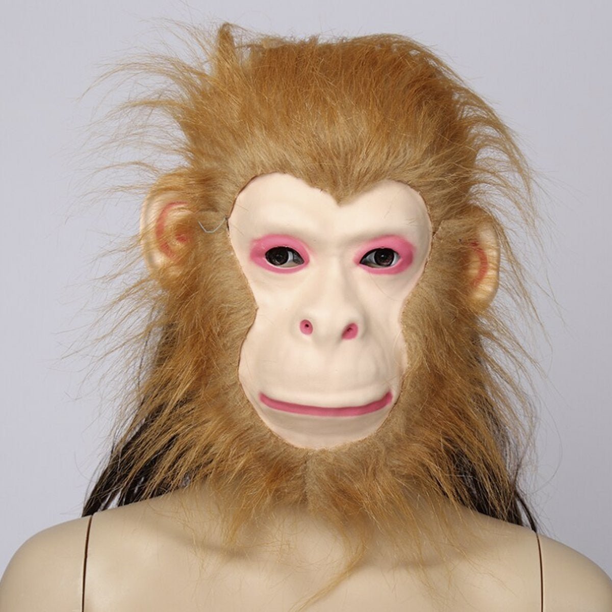 Ape Full Face Mask Monkey Fur Costume Creepy Animal Costume Halloween Party - - Asia Sell