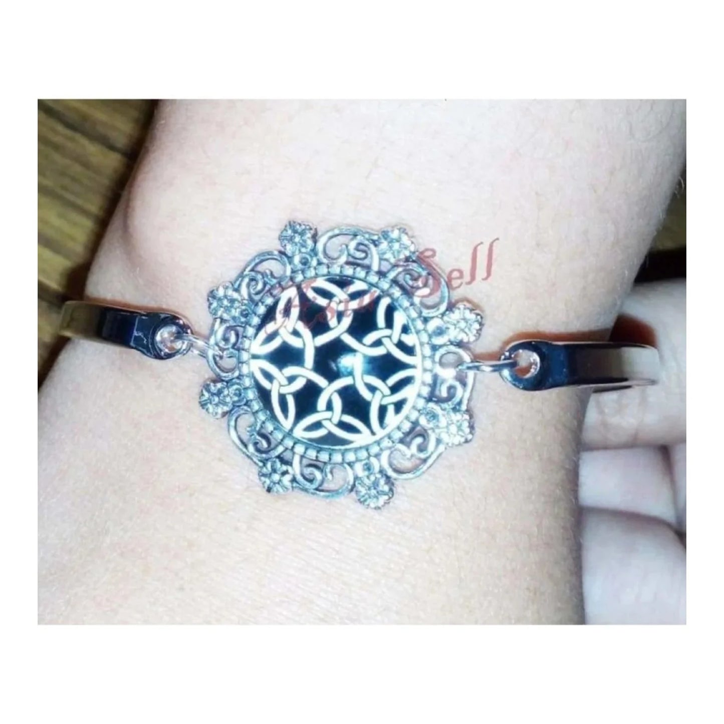 Bracelet Square Mandala Om Namaste Glass Meditation Yoga Jewellery Gift Bangle - - Asia Sell