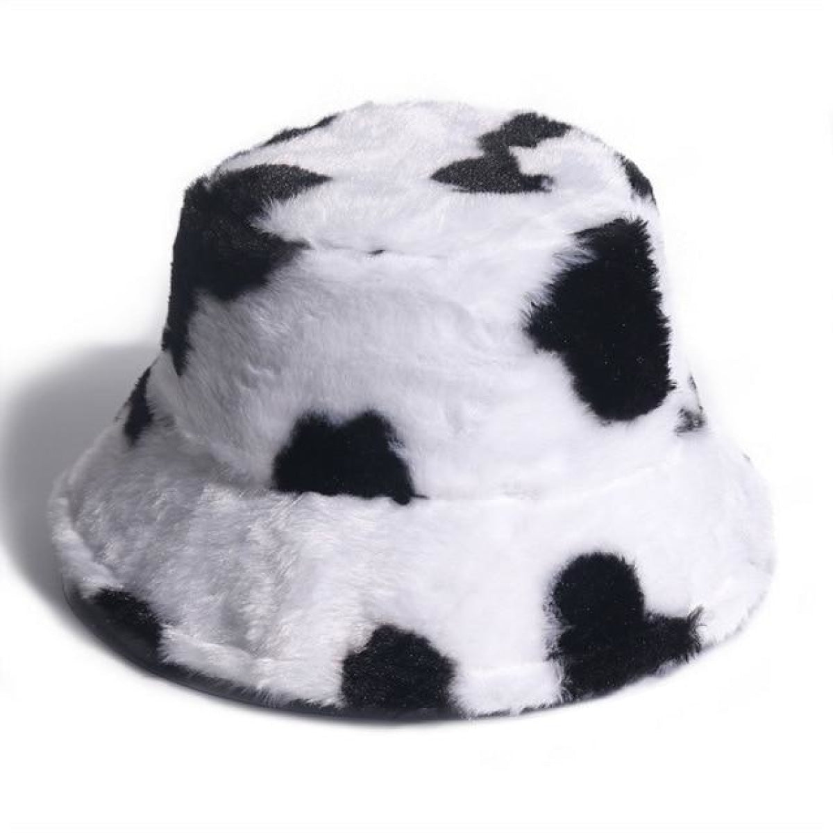 Bucket Hats Winter Soft Warm Adjustable Multicolour Rainbow Faux Fur Letter Pattern - Cow - Asia Sell