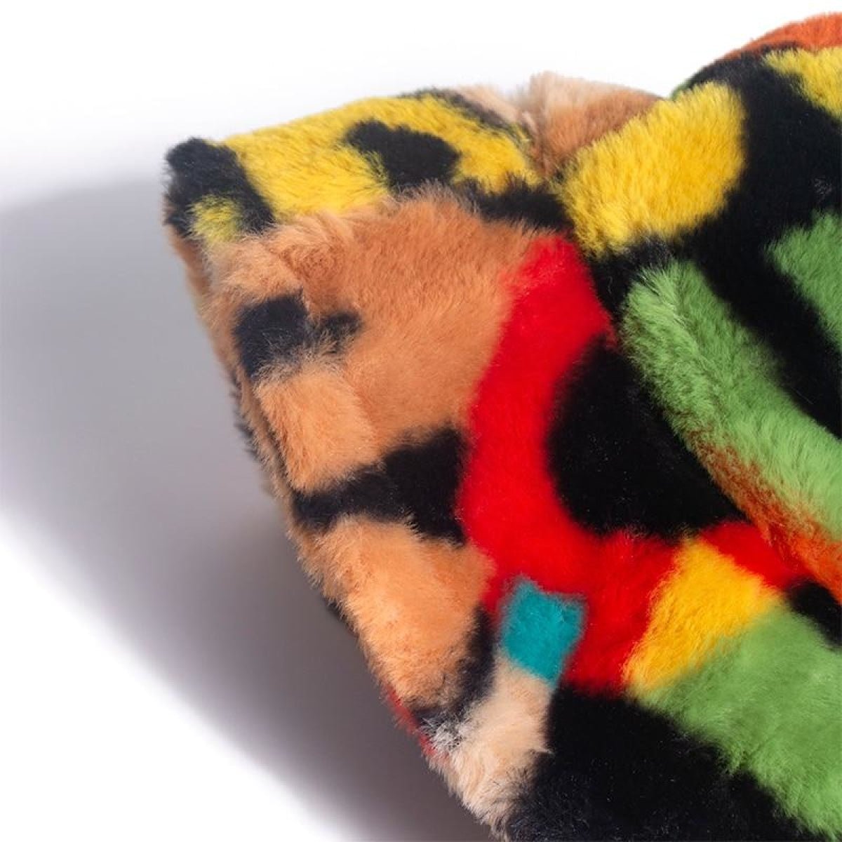 Bucket Hats Winter Soft Warm Adjustable Multicolour Rainbow Faux Fur Letter Pattern - Letter - Asia Sell