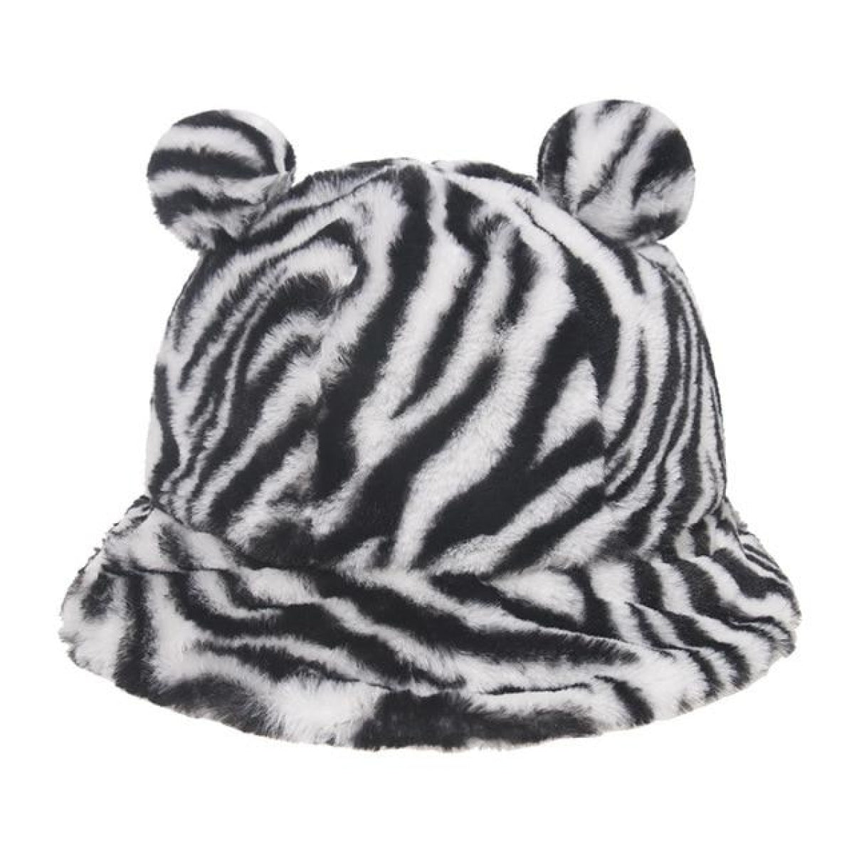 Bucket Hats Winter Soft Warm Adjustable Multicolour Rainbow Faux Fur Letter Pattern - Zebra Bear - Asia Sell