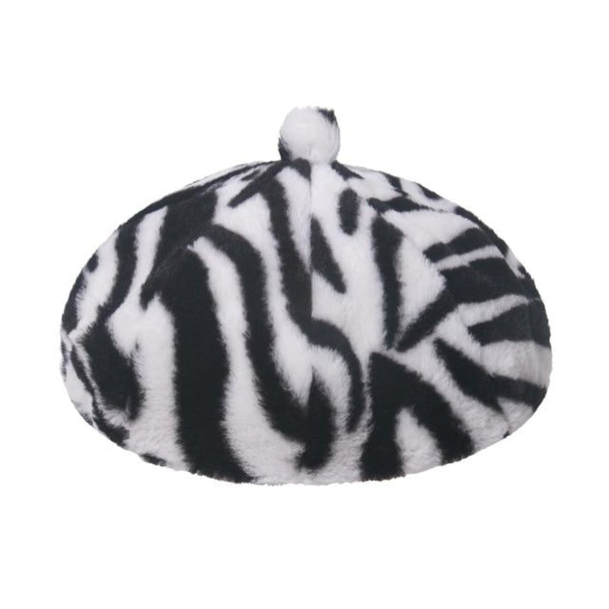 Bucket Hats Winter Soft Warm Adjustable Multicolour Rainbow Faux Fur Letter Pattern - Zebra Berets - Asia Sell