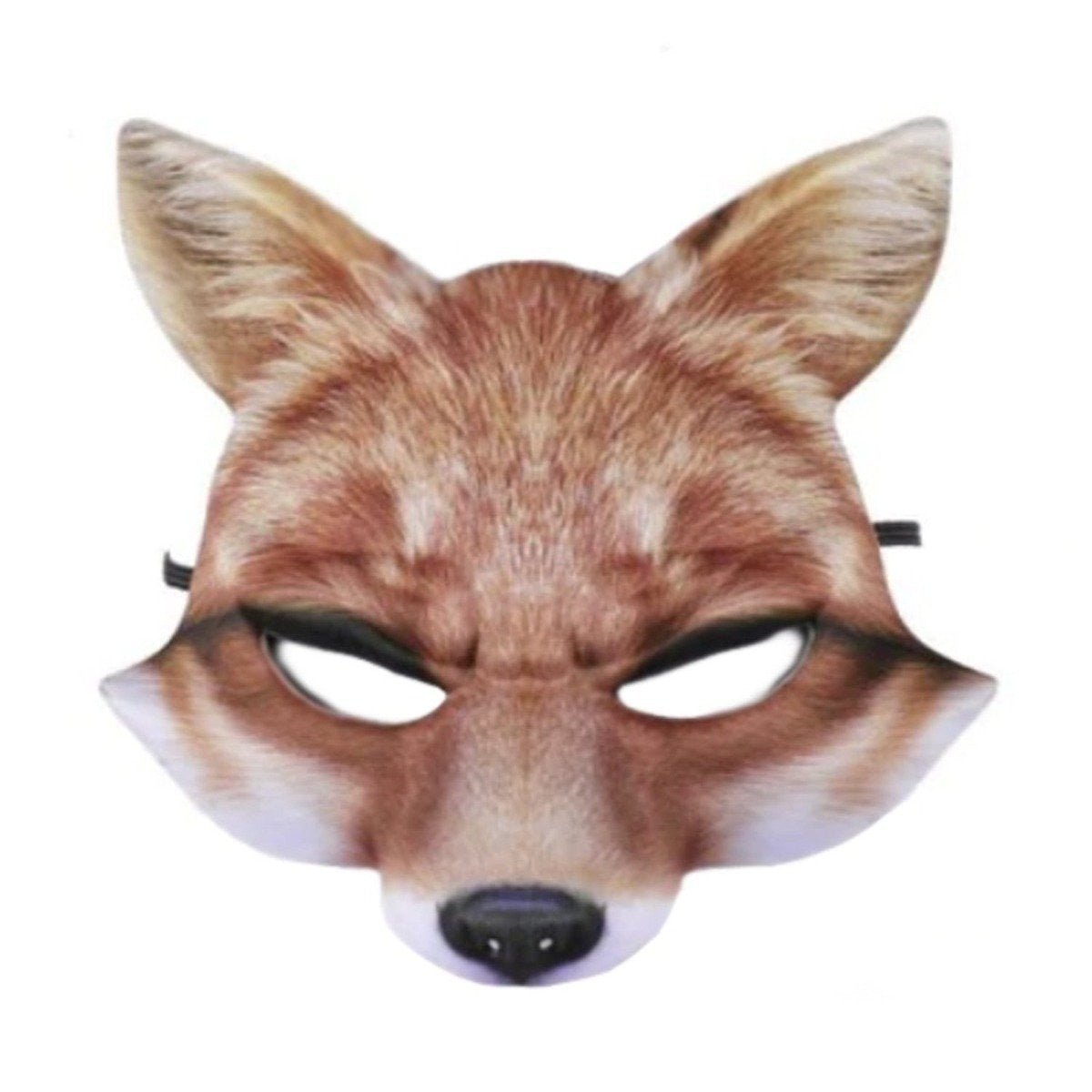 Childrens Masks Fox Pig Rabbit Tiger Animal Mask Kids Costume White Brown Black Party - Brown Fox - Asia Sell