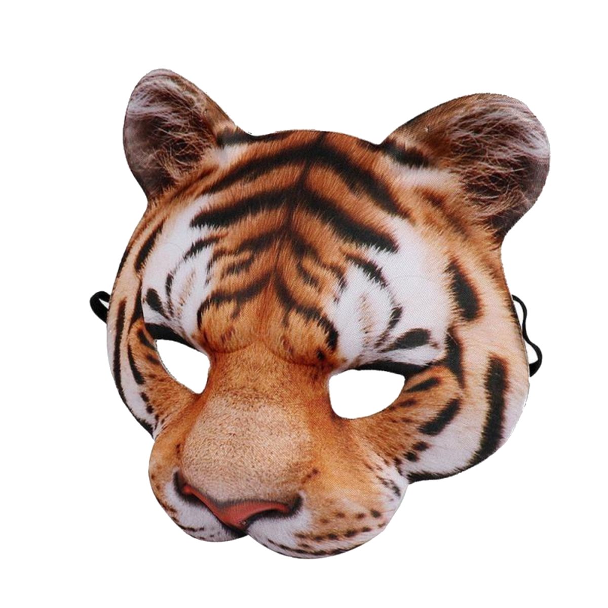 Childrens Masks Fox Pig Rabbit Tiger Animal Mask Kids Costume White Brown Black Party - Tiger - Asia Sell