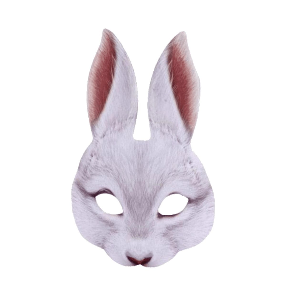 Childrens Masks Fox Pig Rabbit Tiger Animal Mask Kids Costume White Brown Black Party - White Rabbit - Asia Sell