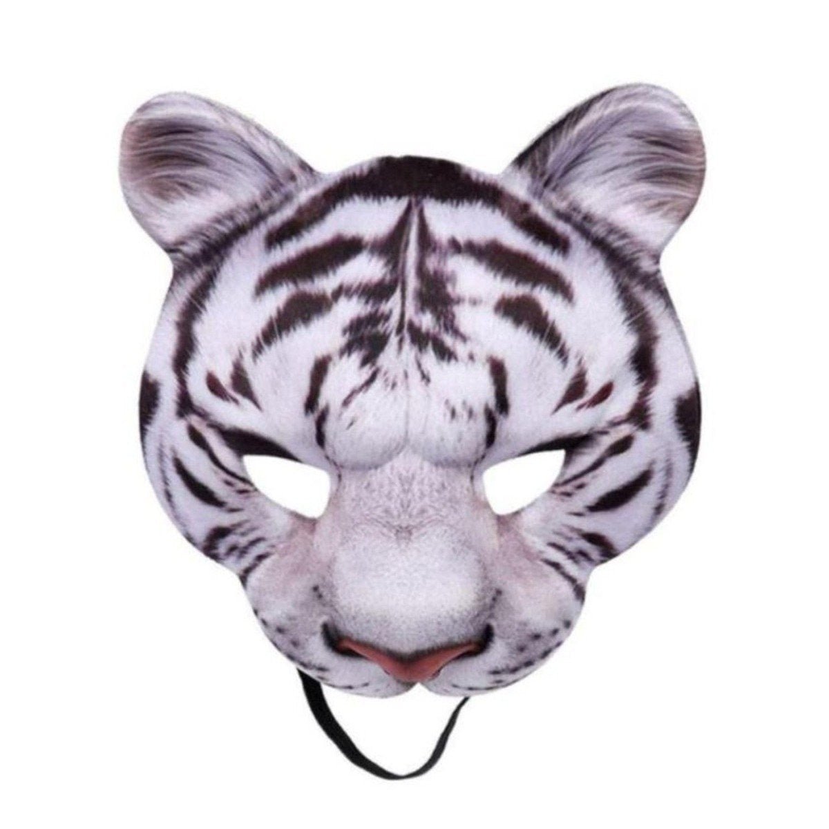 Childrens Masks Fox Pig Rabbit Tiger Animal Mask Kids Costume White Brown Black Party - White Tiger - Asia Sell