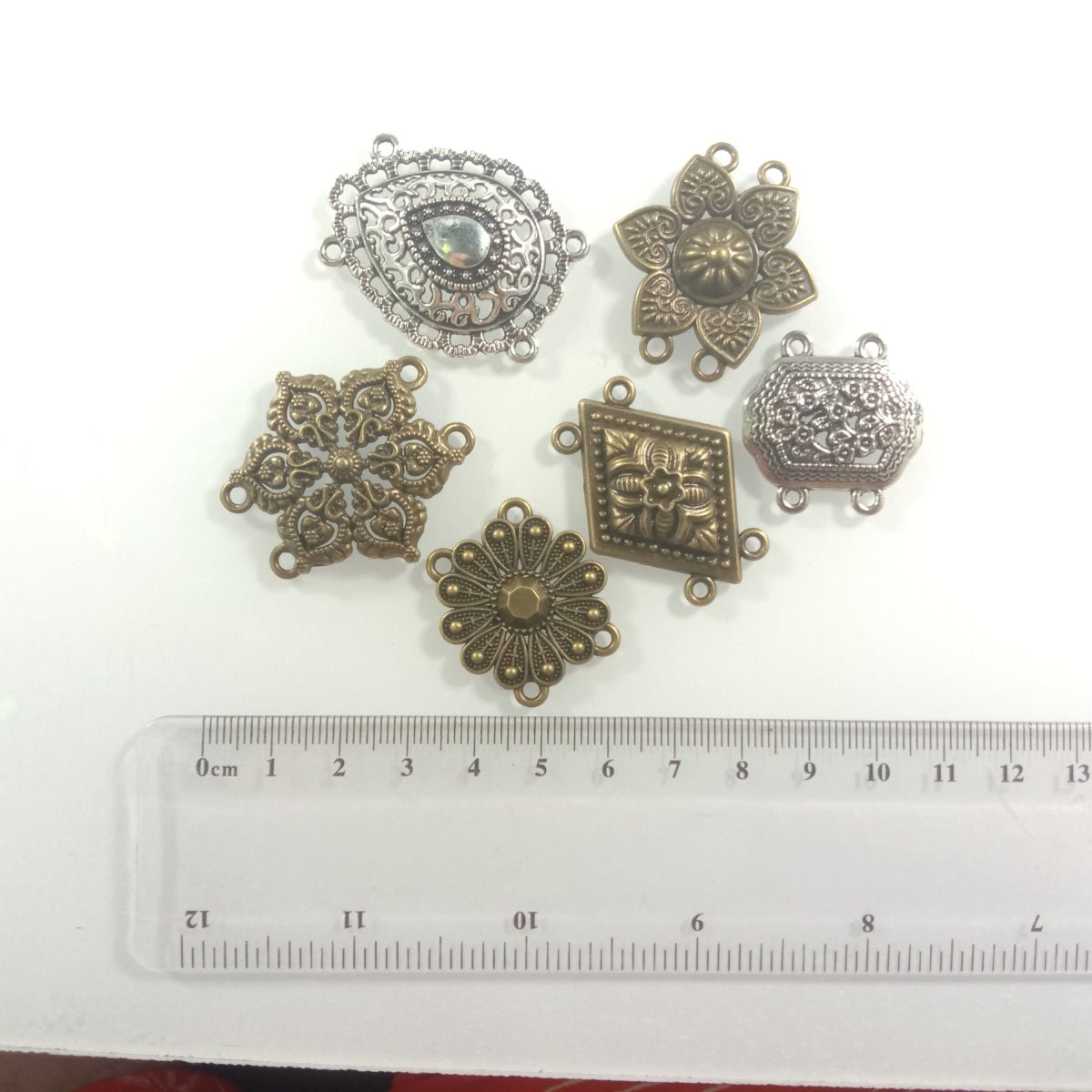 Clock Theme Sets Bronze Silver Colour Pendants with Loops Flat Detailed Alloy DIY Charms Jewellery Making - 8 - Asia Sell